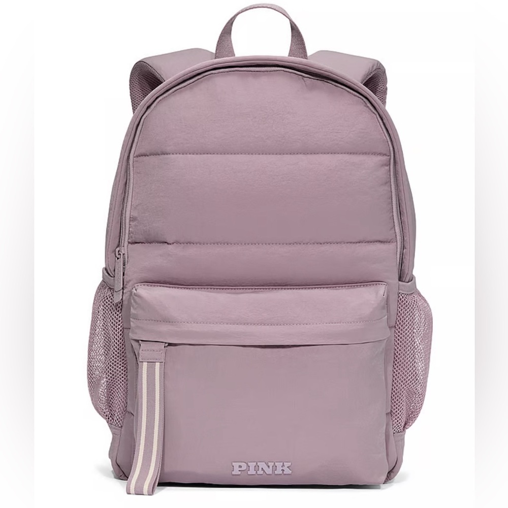 Pink Quilted Puffer School Backpack NWT